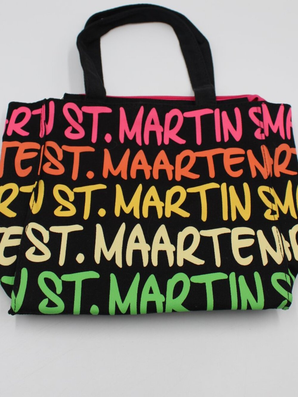 Robin Ruth St. Maarten Martin Tote Bag Bright Color Zip Closure Travel Souvenir